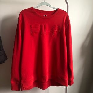 Red Fila crew neck